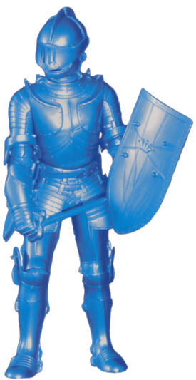 Marx Re-Issue Toys  Sir Brandon Blue Knight 12" Figure with Custer Head and Acc